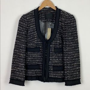 NWT J.Crew 8 Collection Tweed Blazer Metallic